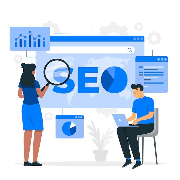 2. An infographic illustrating key concepts of SEO, focusing on search engine optimization methods for enhancing online visibility.