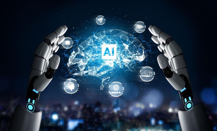 Visual representation of AI and human brains merging, highlighting the synergy in digitixel marketing innovation.